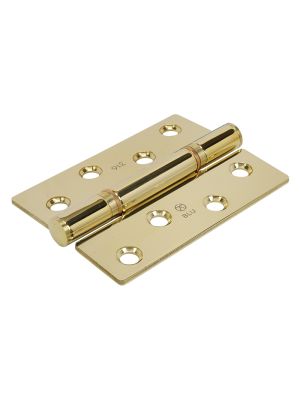 BLU HQ4 316 Stainless Steel Butt Hinge with Square Corners - Polished Brass | F3085