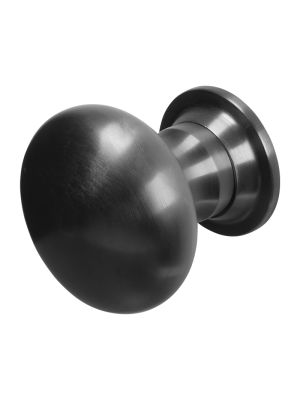 BLU KM388 316 Marine Grade Duratique Antique Centre Door Knob - Matt Smooth Black