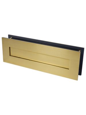 BLU LP400 316 Stainless Steel Letter Plate - Satin Brass | F3183