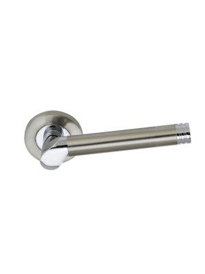 Odette Rose Handle (Set) - Satin Nickel/Polish Chrome