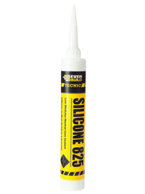 Sikasil 825 Everbuild Tecnic LM Silicone Sealant (380ml) - White 