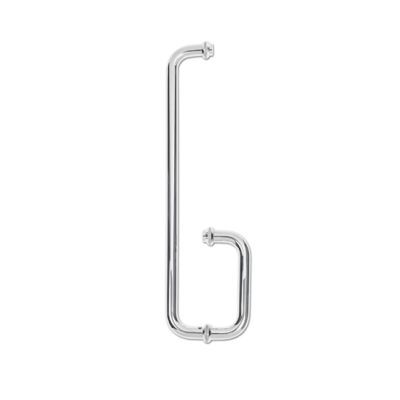 Shower Door Handle With Towel Rack - Stainless Steel