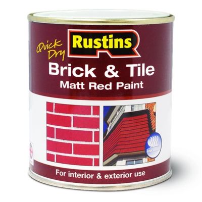 Rustins Quick Dry Brick & Tile Paint - Matt Red (500ml) | R1035