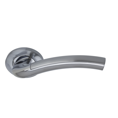 Geri Door Lever Handle (Set) - Satin / Polished Chrome