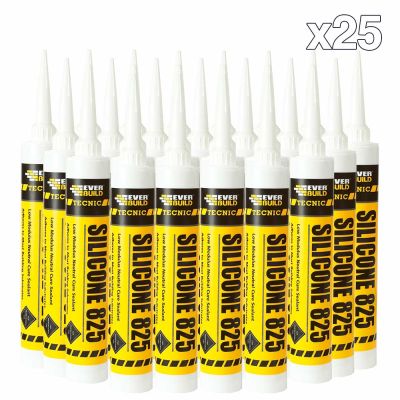 Box of 25 Everbuild 825 Silicone - 380ml