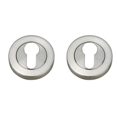 Matching Euro Profile Round Escutcheon (Pairs)