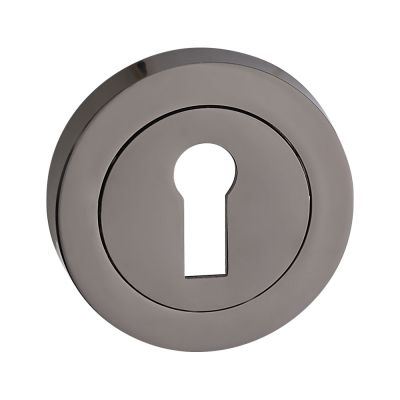 Matching Round Key Hole Escutcheon (Pairs) - Black Nickel