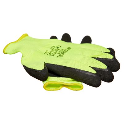 Hi-Vis Latex Coated Gloves - Medium (Size 8)