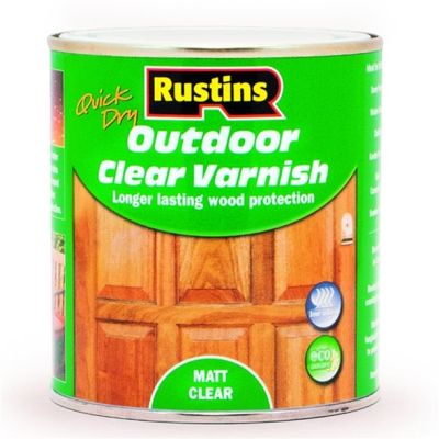 Rustins Quick Dry Outdoor Varnish - Clear (500ml) | R1047C