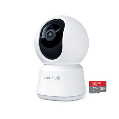 Indoor Wi-Fi 1080p Pan and Tilt Camera with microSD Card