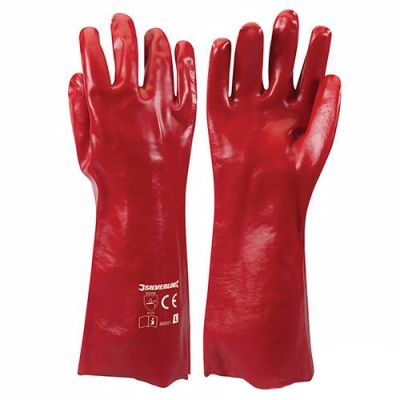 Red PVC Gauntlets