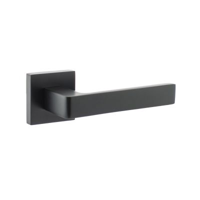 STATUS Montana Matt Black Lever on S4 Square Rose (Pair) | T2123