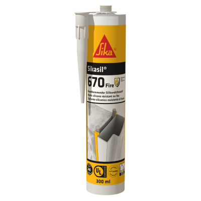 Sikasil 670 Fire Rated Silicone - White (300ml)