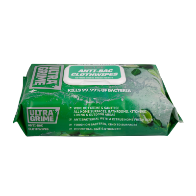 UltraGrime LIFE Anti-Bac Disposable XXL Cloth Wipes (80pk) | U2005