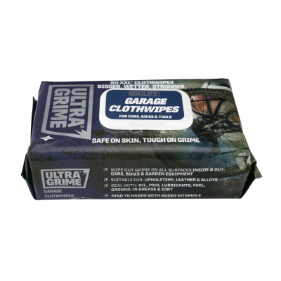 UltraGrime LIFE Garage Disposable XXL Cloth Wipes (80pk) | U2009