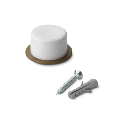 Door Stop with PVC Shock Absorber & Screws | F2151C