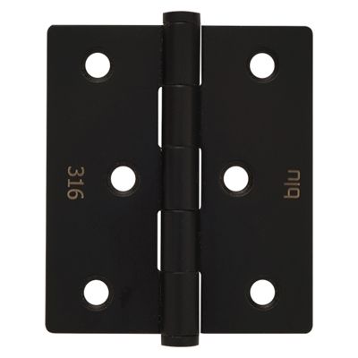 Blu Stainless Steel Slim Knuckle Window Hinge - Square Corner