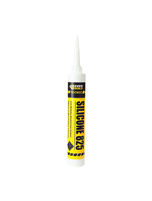 Sikasil 825 Everbuild Tecnic LM Silicone Sealant (380ml) - White 
